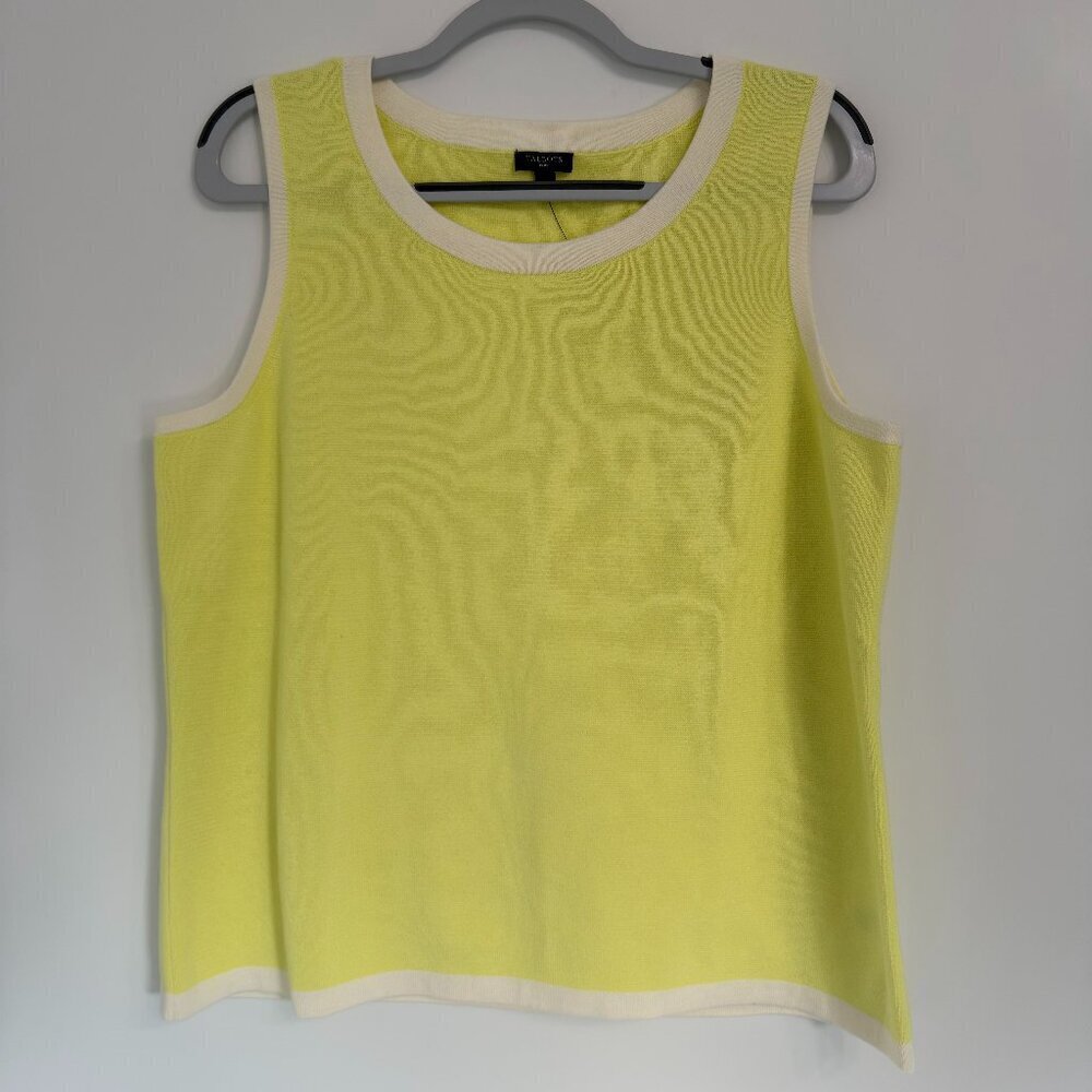 🌼✨ Talbots Plus Sleeveless Knit Shell Top – 1X – Lemon Yellow ✨🌼